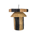 Lampadario Romimex Nero Naturale E27 220-240 V