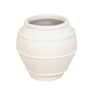 Vaso Romimex Bianco Terracotta 40 x 40 x 40 cm