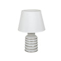 Lampada da tavolo Romimex Bianco Argentato Ceramica 11 x 34 x 11 cm