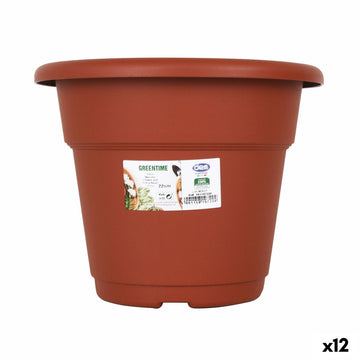 Vaso Dem Greentime Rotonda Marrone ø 22 x 17,5 cm (12 Unità)