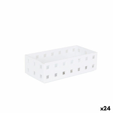 Scatola portaoggetti con coperchio Confortime Bianco 14 x 7 x 4,3 cm (24 Unità)