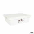 Scatola portaoggetti con coperchio Tontarelli Maya Bianco 9,2 l 36 x 28 x 11 cm (12 Unità)