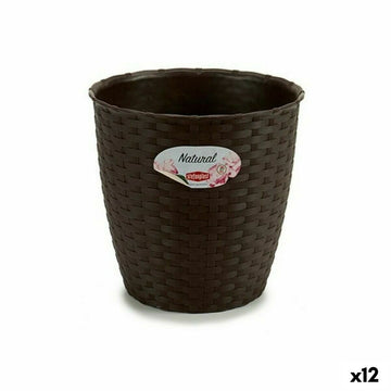 Vaso Stefanplast Plastica Cioccolato 19 x 17,5 x 19 cm (12 Unità)