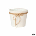 Vaso 18 x 16 cm Bianco Corda Plastica (24 Unità)