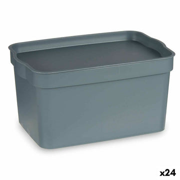 Scatola Multiuso Grigio Plastica 2,3 L (13,5 x 11 x 20 cm) (24 Unità)