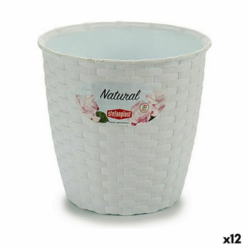 Vaso Stefanplast Bianco Plastica 14 x 13 x 14 cm (12 Unità)