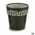 Vaso Autoirrigante Stefanplast Cloe Antracite Plastica 15 x 15 x 15 cm (12 Unità)