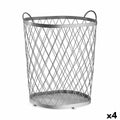 Cesto Argentato Metallo 40 L 31 x 54,7 x 46,5 cm (4 Unità)