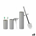 Set da Bagno Grigio Plastica (8 Unità)