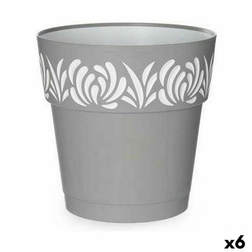 Vaso Autoirrigante Stefanplast Gaia Grigio Plastica 25 x 25 x 25 cm (6 Unità)