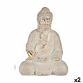 Statua Decorativa da Giardino Buddha Poliresina 22,5 x 41,5 x 29,5 cm (2 Unità)