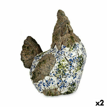 Statua Decorativa da Giardino Gallina Poliresina 22,5 x 39 x 34 cm (2 Unità)