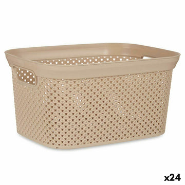 Cesto per i Panni Beige Plastica 5 L 19,5 x 14 x 27,5 cm (24 Unità)