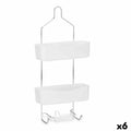 Portaoggetti da Doccia 28 x 60 x 14 cm Metallo Bianco Plastica (6 Unità)