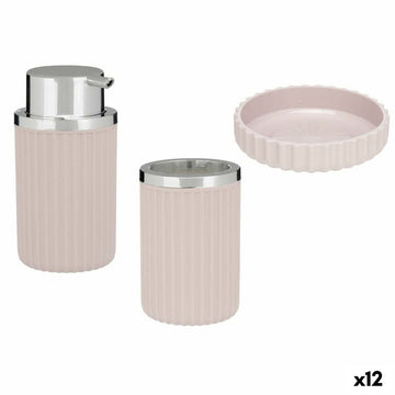 Set da Bagno Rosa Plastica (12 Unità)