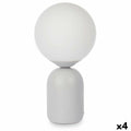 Lampada da tavolo Sfera 40 W Bianco Grigio Ceramica 15 x 28,5 x 15 cm (4 Unità)