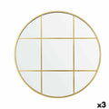 Specchio da parete Finestra Dorato polistirene 80 x 80 x 3 cm (3 Unità)