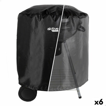 Coperchio di protezione per barbecue Aktive Nero 6 Unità 69,5 x 67 x 69,5 cm